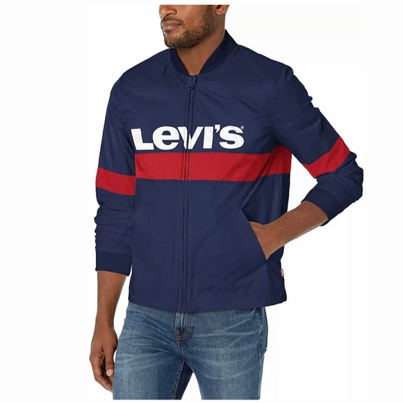 Levi's Men's Colorblocked Logo Varsity Jacket L